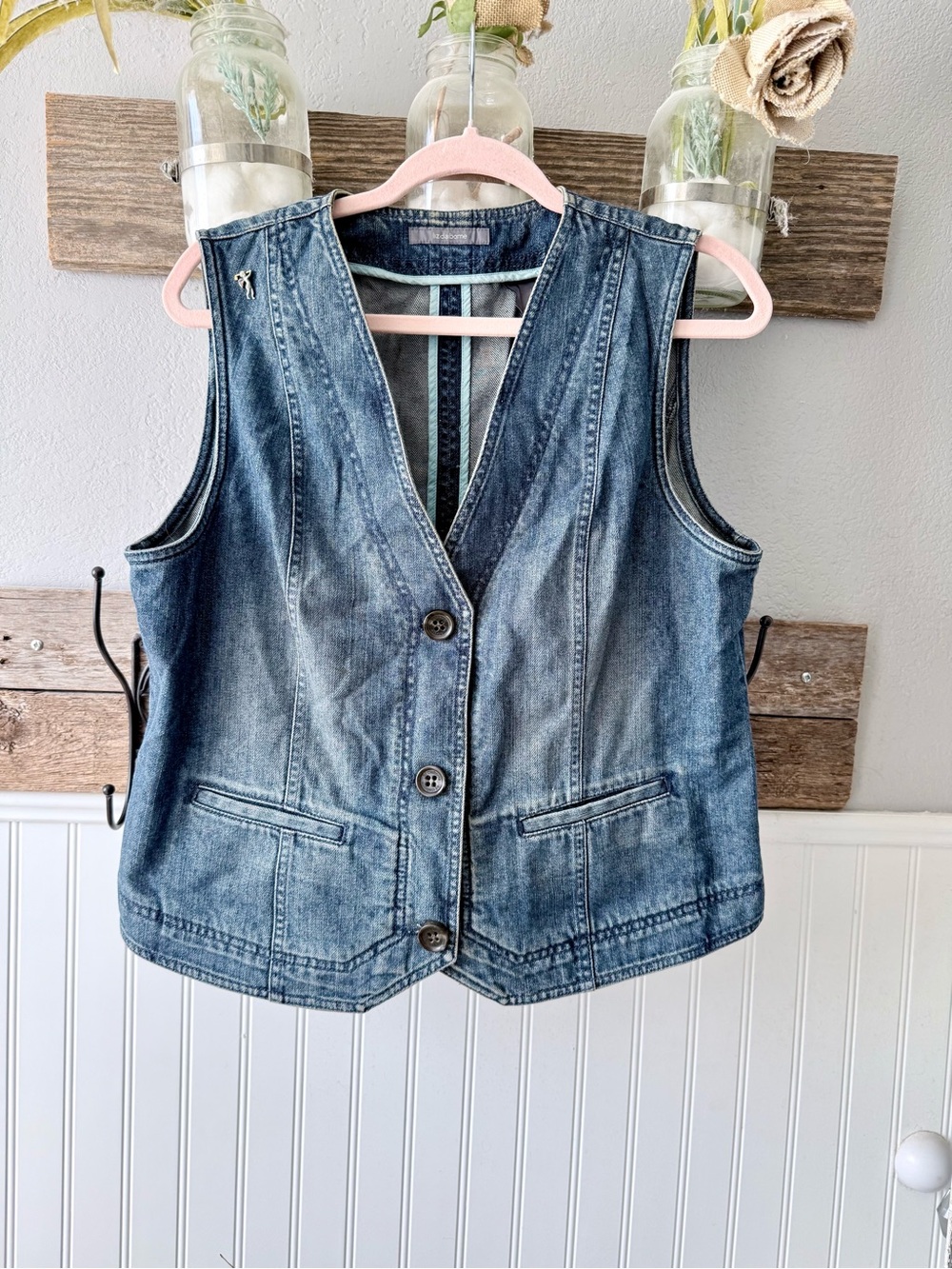 Liz Claiborne Denim Jacket with Mint Trim